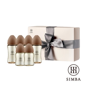 小獅王辛巴 蘊蜜鉑金PPSU寬口奶瓶禮盒(摩卡慕斯)*限宅配