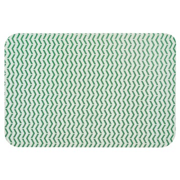 【怪獸】OGL 厚切特舒緹花布軟式珪藻土吸水地墊(60x40cm) -綠逸引秋波