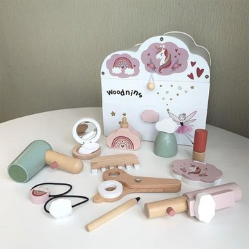 云朵梳妝盒woodnins公主仿真過家家化妝臺玩具彩妝打扮化妝品玩具