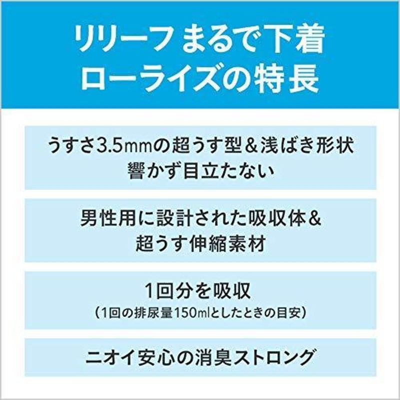 リリーフ まるで下着1回分 男性用 ブルーローライズM17枚入り | LINE