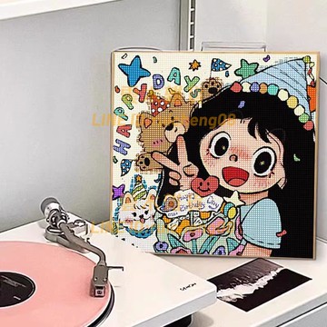 鉆石畫 生日快樂粘貼畫女孩子手工diy高顏值禮物大號滿鉆【雲木雜貨】