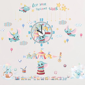 itaste 小品味 壁貼 小飛象系列  藍色  38.5 x 19.5 x 5cm