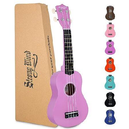 Strong Wind Soprano Ukulele Stringed Musical Instrument Ukulele for Beginners Adults, 21 Inch Basswood Ukelele (Purple)