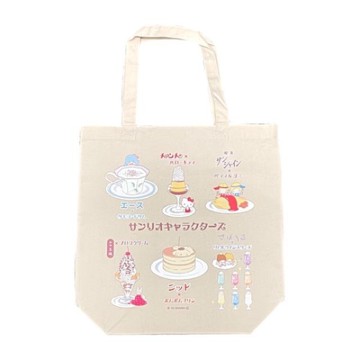 小禮堂 Sanrio 三麗鷗 大集合 帆布托特包 (昭和喫茶館)