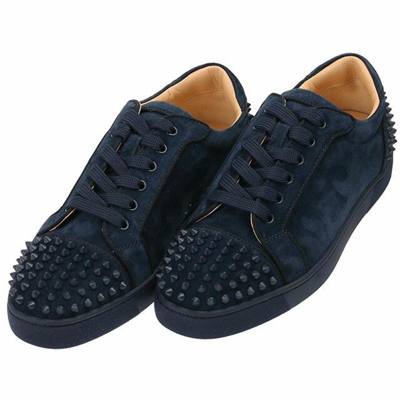 クリスチャンルブタン／CHRISTIAN LOUBOUTIN SEAVASTE 2 ORLATO・シーバスト2 スタッズ付きレザー  ローカットスニーカー・シューズ(ダークネイビー) 31907 | LINEショッピング