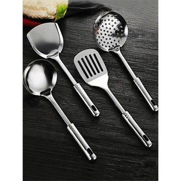 商用廚具煎鏟鍋鏟炒菜鍋鏟子不銹鋼套裝漏勺湯勺勺子炒鍋不粘鍋