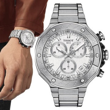 TISSOT天梭 官方授權 T-RACE 競速計時石英腕錶 新年禮物 推薦 送禮 45mm/T1414171103100