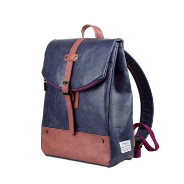 紫色古樸皮革後背包【am-0304】