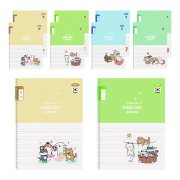 Penpia 1000 國小3-6年級 英語螺旋筆記本  顏色隨機  10個