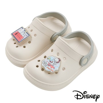【Snoopy 史努比】立體電燈造型輕量洞洞涼鞋-奶油白