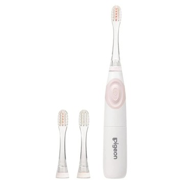 pigeon 貝親 寶寶專用電動牙刷 附刷頭  #4902508002066  粉色  1組