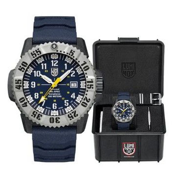 LUMINOX 雷明時MIL-SPEC 軍規腕錶 雙錶帶禮盒組 - Deep Blue 3355SET