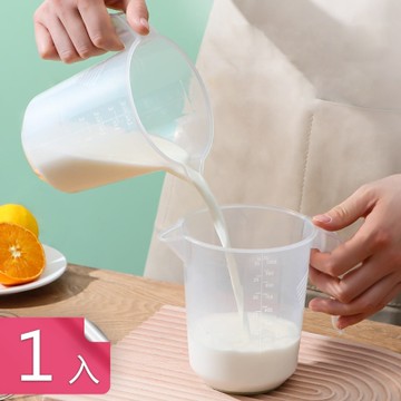 荷生活 加厚款附防滑墊一公升量杯 PP材質食品級烘焙料理可微波量杯-1入
