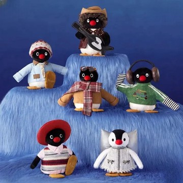 【唐采禮品】盲盒 Pingu 45周年限定VINTAGE OOTD系列毛絨復古換裝(1入)-NP-134540