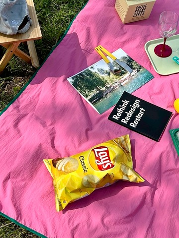 Pink Forest Waterproof Picnic Camping Mat 2 Size