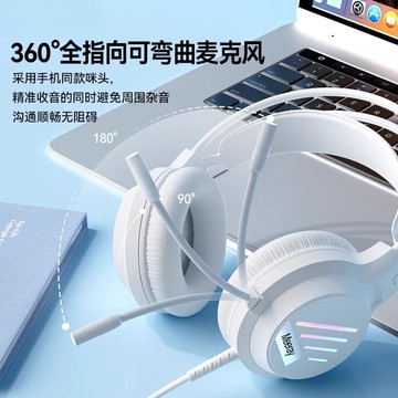 （爆款熱賣）（國際精品）【免運】羅技適用電腦耳機頭戴式有線電競遊戲耳麥us臺式筆記本麥克風女