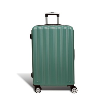 【Alldma鷗德馬】20吋ABS拉鏈登機福利箱K1-松灰綠(贈B2束帶)