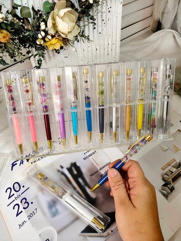 【蕎翎工作室】晶漾乾燥花筆 浮游花筆 生日禮物 畢業禮物