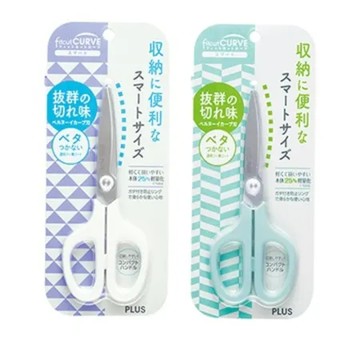 PLUS 普樂士 SC-155RSF  透明不沾膠弧線剪刀 / 個