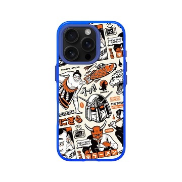 iPhone 16 Pro Clear 激光藍 - Paiheme Studio - Black Orange Mix