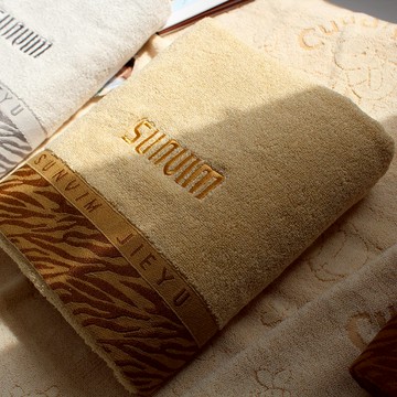 潔玉酒店浴巾純棉成人抹胸斑馬紋柔軟男女強吸水加厚大浴巾