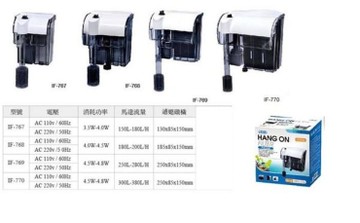{台中水族} ISTA-超靜音外掛過濾器300L/H 特價 停電免加水，附濾材