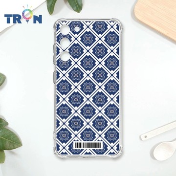 TRON 三星 S23 幾何復古花磚C款 四角防摔載具殼 軟殼 手機殼