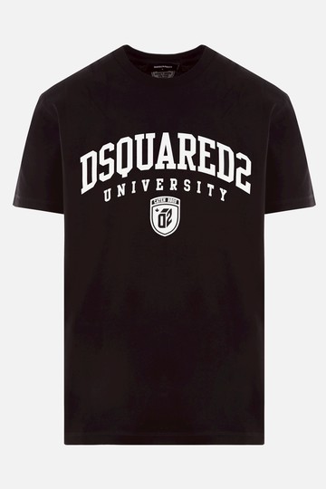 DSQUARED2 University logo printed cotton t-shirt Man