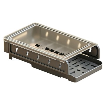 Kitchora 雙軌滾落式蛋盒/側開門雞蛋保鮮收納器  灰色  1個  29 x 17 x 5cm