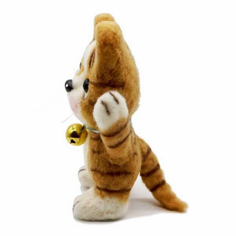羊毛フェルト 猫 茶白猫雑貨 ぬいぐるみ マスコット 楽天市場】白ねこ・三毛猫・茶トラ猫の赤ちゃん 手作りキット