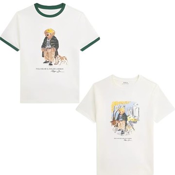 【RALPH LAUREN】POLO RL 米白色 小熊 青年款 短T 兩款可選