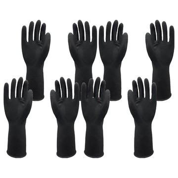 Three Flower 三花 黑橘乳膠手套 H6919型  黑色  9  4雙