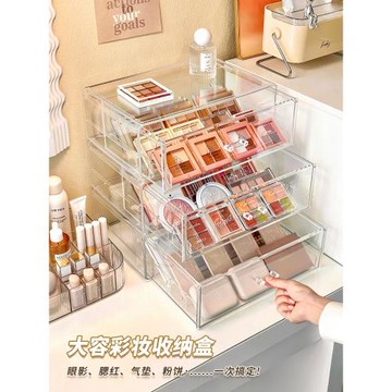 化妝品收納盒亞克力眼影盤收納架桌面口紅粉餅梳妝臺整理置物架子