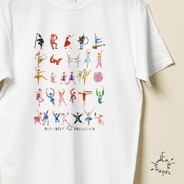 來自《胡桃鉗》的 ABC 芭蕾舞者 T 恤 - Ballerina - A to Z - 可加名字