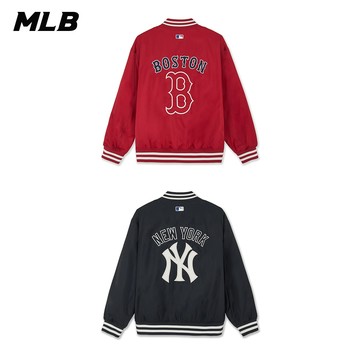 MLB 中性版 背後大Logo棒球外套 Varsity 洋基/紅襪隊 (3AJPV0264-兩款任選)【官方旗艦店】