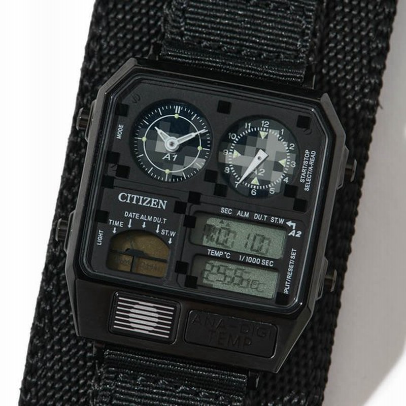 シチズン 腕時計 CITIZEN 時計 レコードレーベル アナデジテンプ 