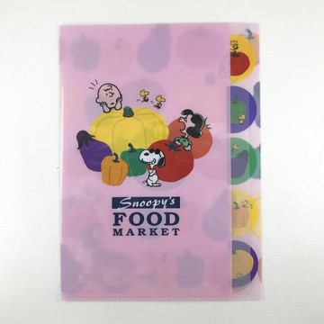 史努比 snoopy food market系列 日本製 五格 分類 資料夾-日本直送，現貨在台｜小鶴日貨