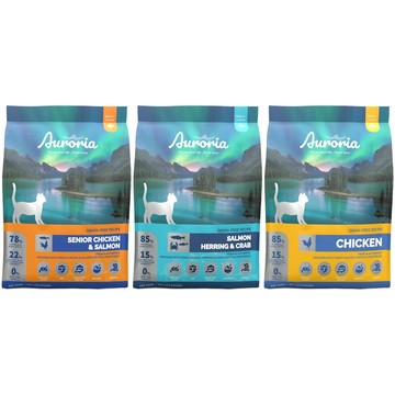 成貓/全齡貓飼料 加拿大Auroria極光-全齡貓無穀糧 5.44kg｜12lb (貓主食/貓乾糧/貓飼料)