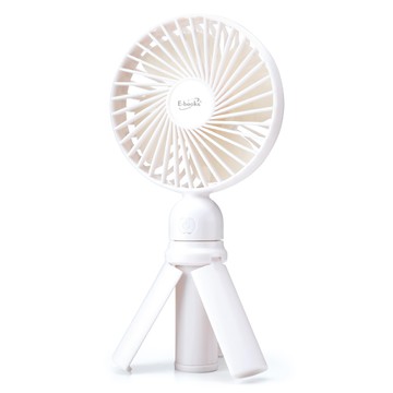 E-books K34 三腳架手持兩用型充電風扇，持久續航，USB充電  E-PCF244  白色