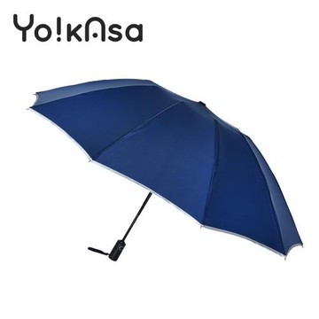 Yo!kAsa 極致輕量安全反光條鋁合金10骨抗暴風自動反向傘(六色任選)