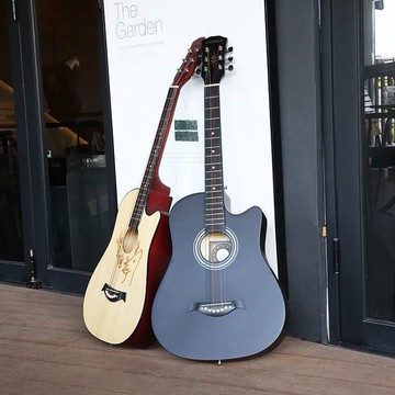 木吉他初學者38寸民謠單板吉他男女學生新手入門練習成人吉他樂器