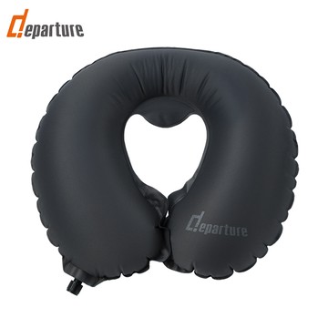 【departure旅行趣 】旅行配件 鐵灰 自動充氣頸枕 (NP1001-91)