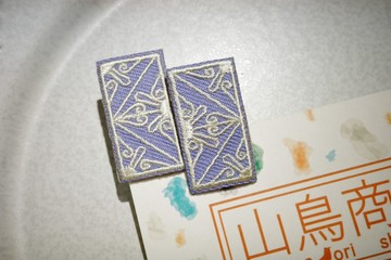 刺繡耳環 —鐵窗花 紫—