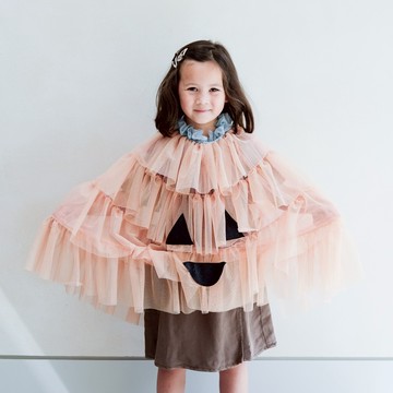 英國Mimi & Lula_AW24_變裝派對-俏皮南瓜荷葉邊紗質披風