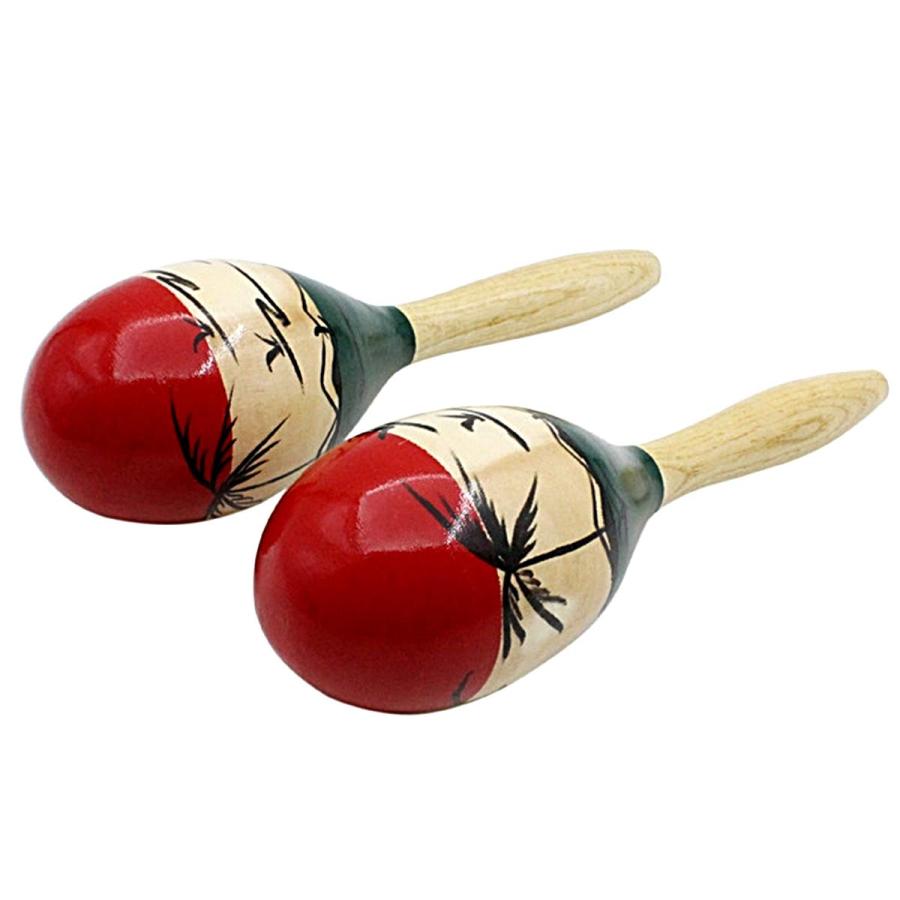 マラカス Maracas ラテンパーカッション 木製 ウッド 打楽器 シェイカー 玉子型 リトミック 吹奏楽 カラオケ パーテ