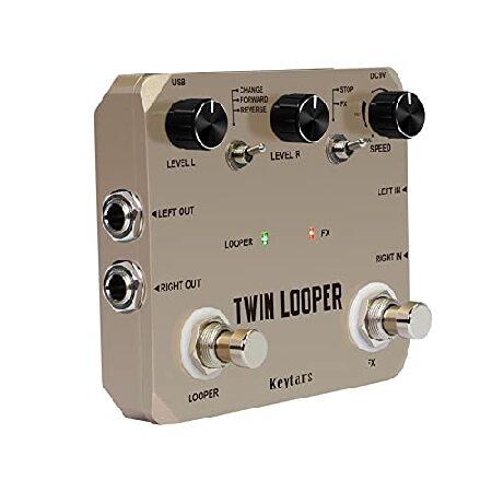 Keytars Twin Looper Electric Guitar Effect Pedal Loop Station 11 Types of Play with 10 Minut for Guitarists Goldenes of Recording Time