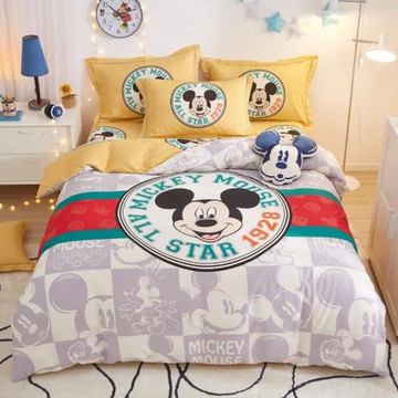 兒童四件套純棉男孩100全棉女迪士尼卡通床品三件套床笠床單被套