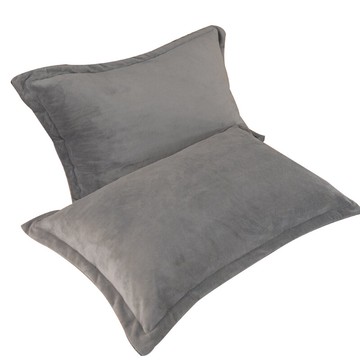 珊瑚絨枕套一對裝簡約北歐純色水晶牛奶絨單人枕頭套枕芯套內膽套