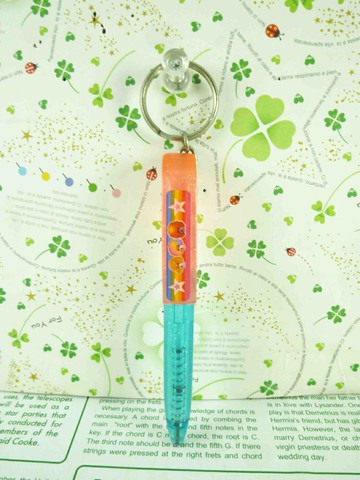 【震撼精品百貨】阿福羅 アフロ 原子筆鑰匙圈-粉 震撼日式精品百貨