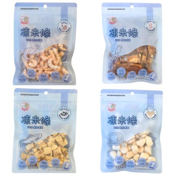 *寵愛毛毛 凍未條凍乾(大包裝)-濃鮮超蝦/超鮮小卷/鮮一口干貝/低脂鬼頭刀